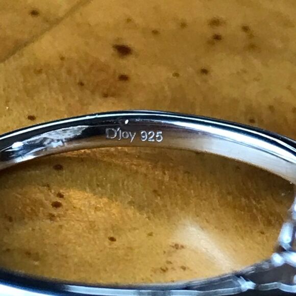 Natural Orange Garnet Moissanite Sterling Silver Ring Size 10 - Picture 5 of 9